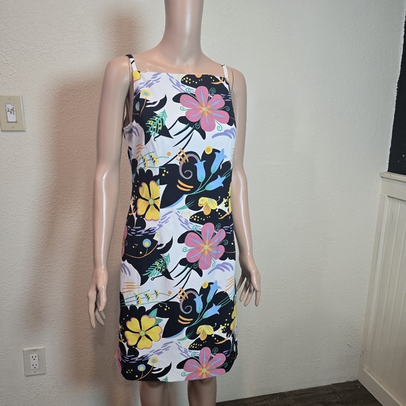 Alberto Malaki Summer Floral Sun Dress Size 8 USA - Picture 8 of 15